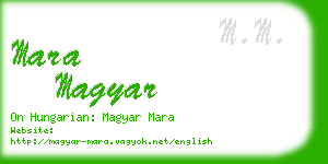 mara magyar business card